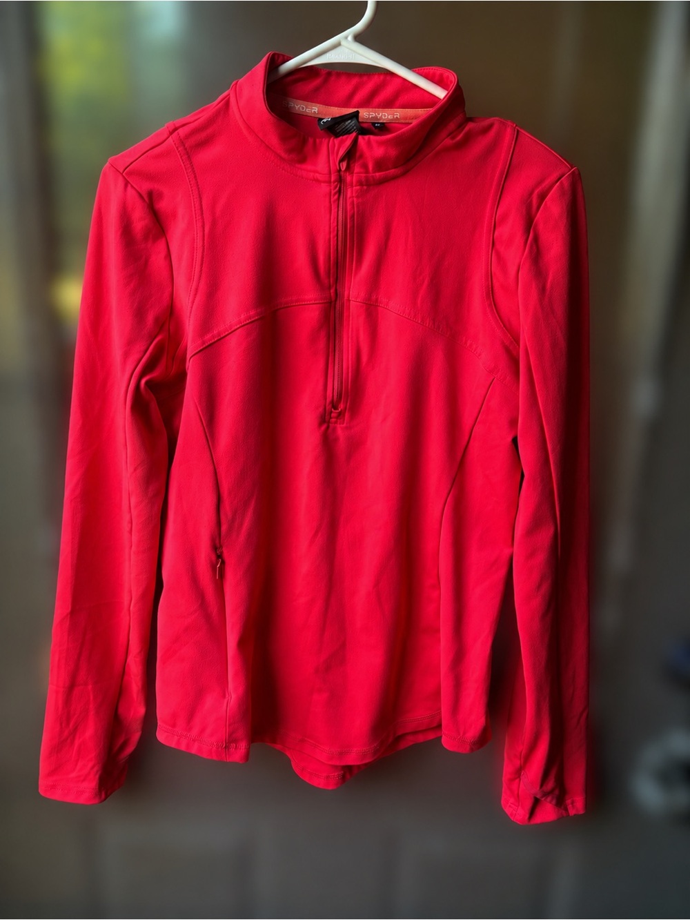 Spyder Women's SP820 Coral Pink Half-Zip Athletic Pullover Running Jacket, M